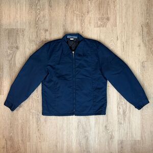 Vintage Red Kap Navy Blue Quilted Liner Work Jacket Medium Regular USA Made